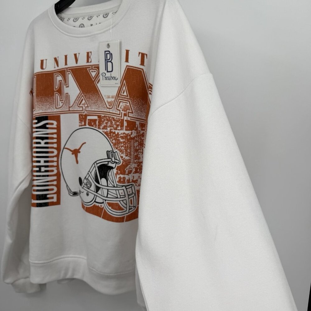 Pressbox Womens University of Texas UT Longhorn Janise Oversized Crew Sweatshirt - Picture 6 of 7